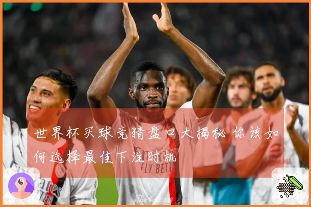 世界杯买球竞猜盘口大揭秘 你该如何选择最佳下注时机